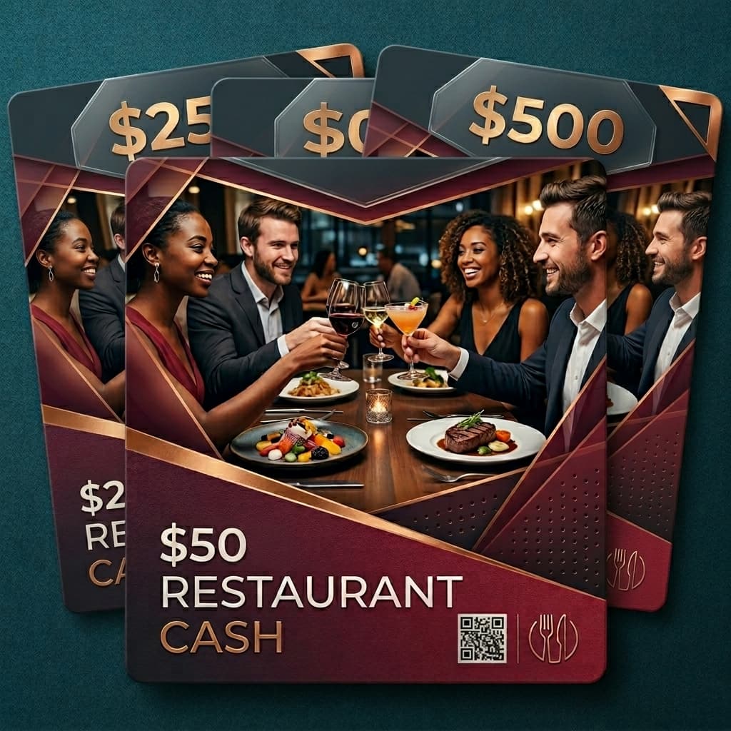 $500 Restaurant Cash Certificate